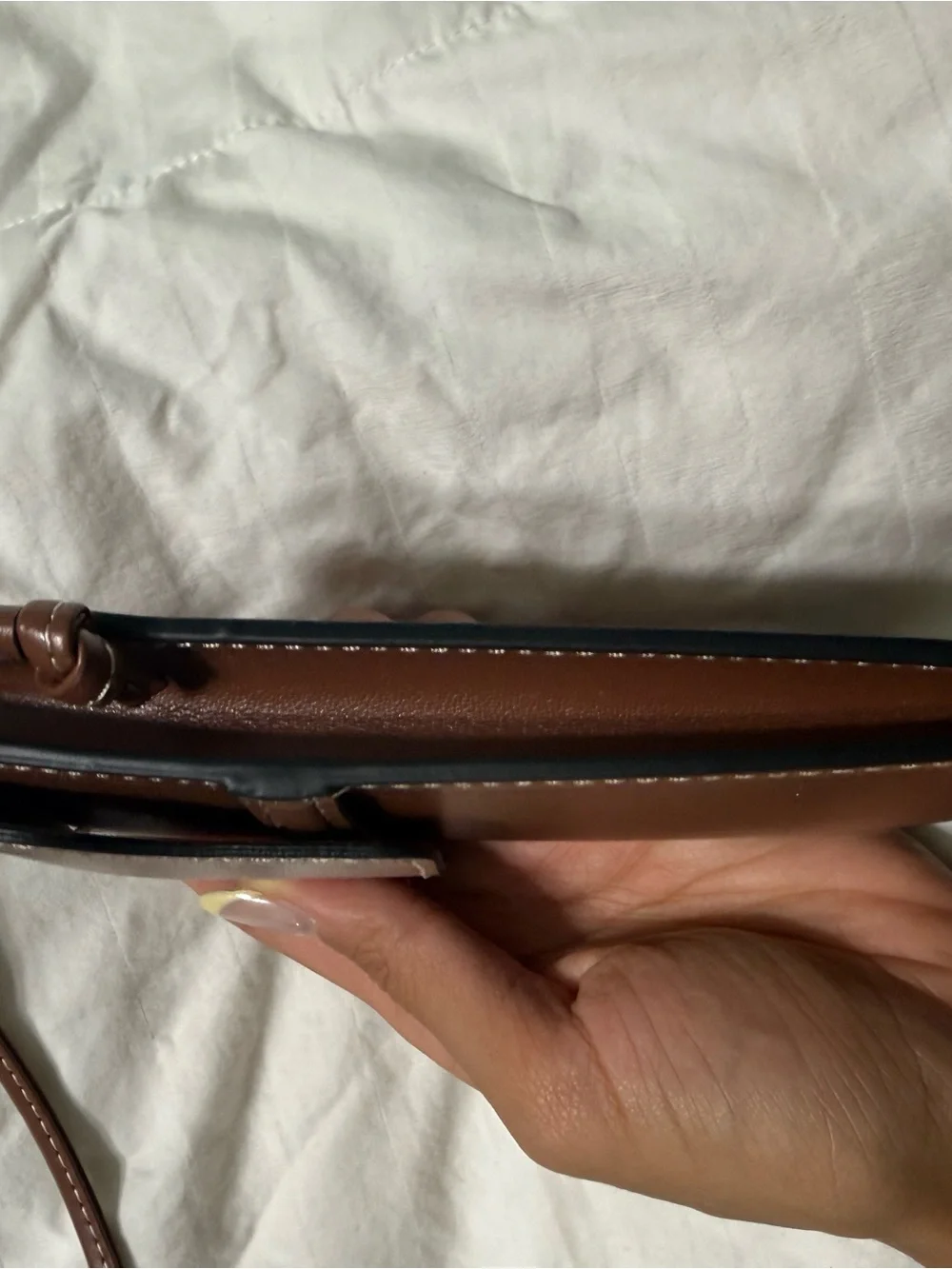 Celine Brown Leather Sunglasses Case/Phone Pouch